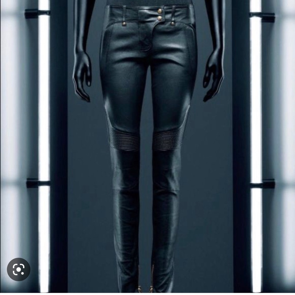 Balmain x HM Leather skinny pants
